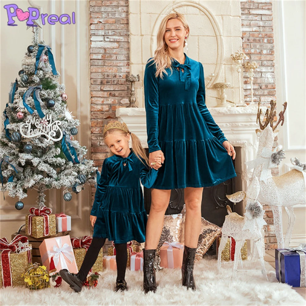 PopReal Mom And Daughter Dress Autumn Fashion Solid Bow Lacing Long Sleeve Dress Mother Kids Family Look Christmas Gift
PopReal Mom And Daughter Dress Autumn Fashion Solid Bow Lacing Long Sleeve Dress Mother Kids Family Look Christmas Gift