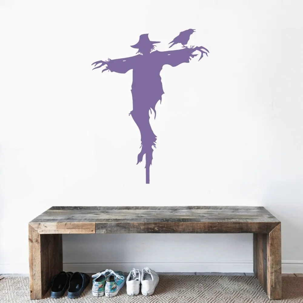 Scary Cartoon Scarecrow Decal Wall Art Geographical Sticker Home Living Room And Hotel Decoration Removable A002683 | Дом и сад