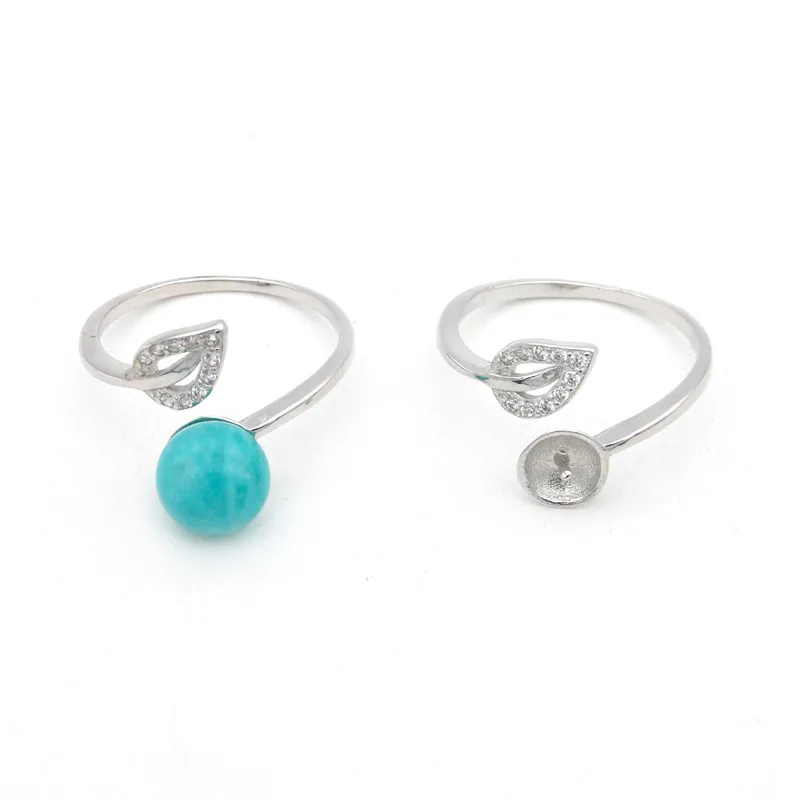 925 Sterling Silver Women Ring Base Setting 17mm Platinum Plated With Zirconia Adjustable Tray 6mm For Half Drilled Beads
925 Sterling Silver Women Ring Base Setting 17mm Platinum Plated With Zirconia Adjustable Tray 6mm For Half Drilled Beads