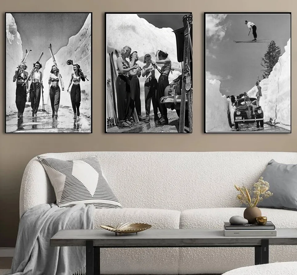Retro Black and White Ski Canvas Painting Athletic Girl Poster And Print Picture For Living Bedroom Room Home Wall Art Decor
Retro Black and White Ski Canvas Painting Athletic Girl Poster And Print Picture For Living Bedroom Room Home Wall Art Decor