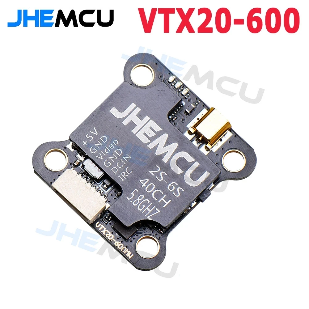 20x20 мм JHEMCU VTX20-600 5,8G 40CH PitMode 25mW 100mW 200mW 400mW 600mW регулируемый VTX 7-26V для радиоуправляемых FPV гоночных беспилотных летательных аппаратов
20x20 мм JHEMCU VTX20-600 5,8G 40CH PitMode 25mW 100mW 200mW 400mW 600mW регулируемый VTX 7-26V для радиоуправляемых FPV гоночных беспилотных летательных аппаратов