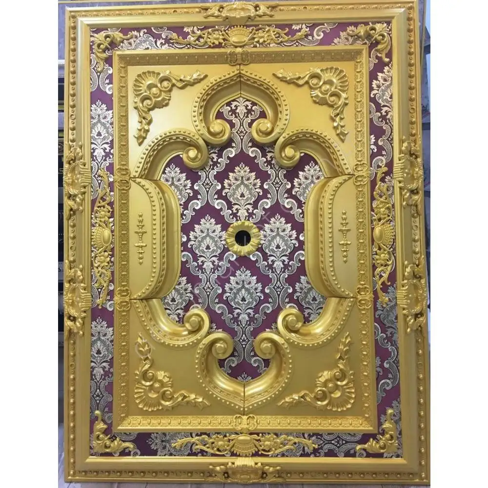 DECOGOLD Decorative Rectangle Design Golden Colored Damask Pattern Ceiling Medallion 90x120cm
DECOGOLD Decorative Rectangle Design Golden Colored Damask Pattern Ceiling Medallion 90x120cm