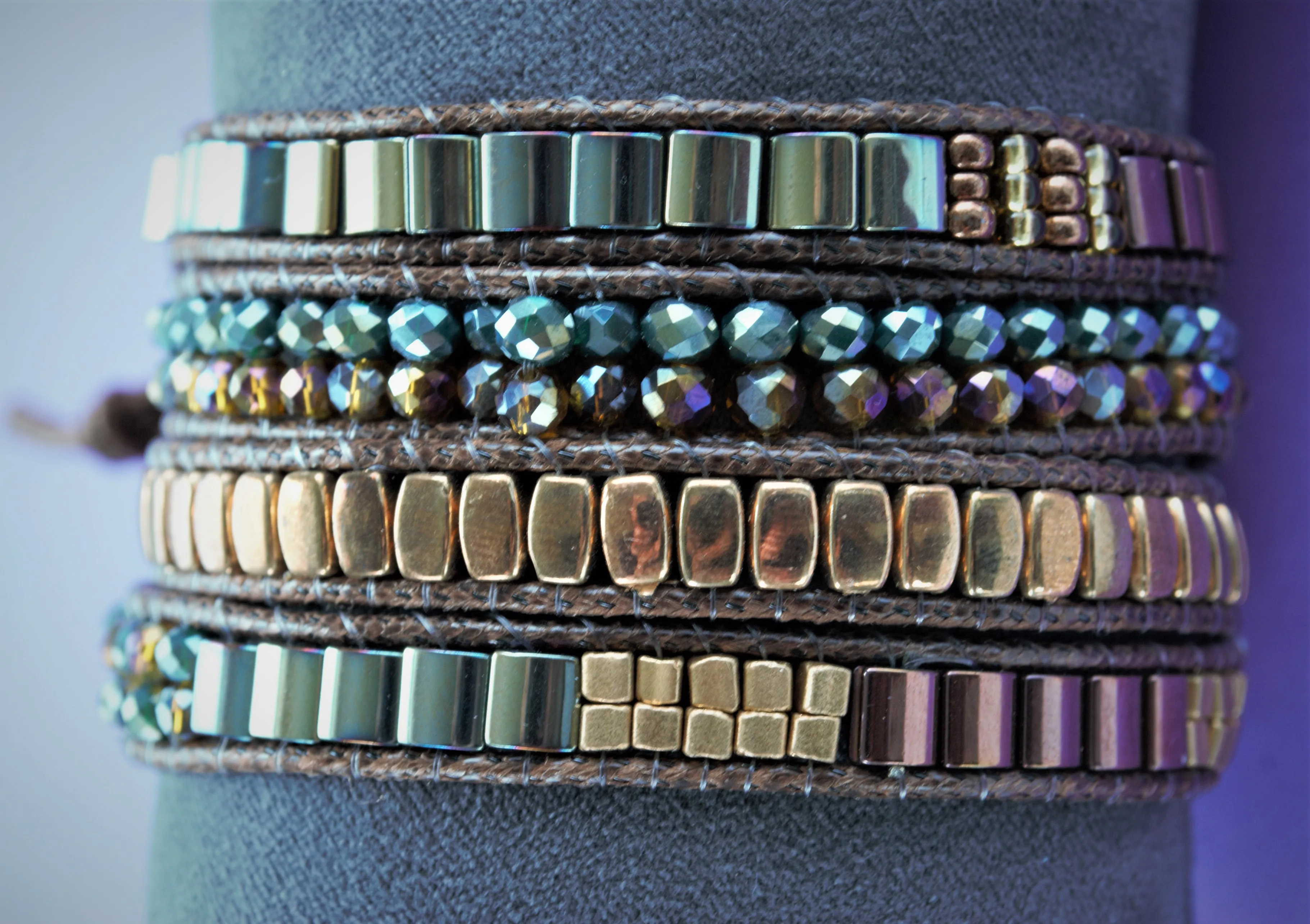Boho Style Hematite Natural Stone And Crystal Sand Beaded Dolamal Knitting Bracelet
Boho Style Hematite Natural Stone And Crystal Sand Beaded Dolamal Knitting Bracelet