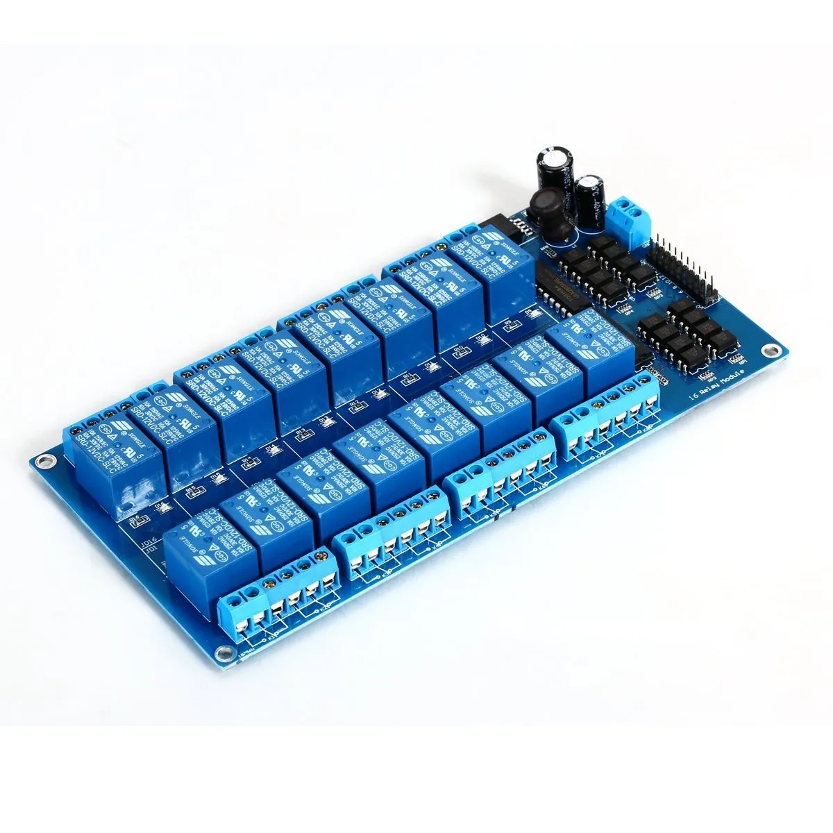 Модуль RELE 16 каналов 12 в 10 А для ARDUINO ARM PIC AVR DSP RASPBERRY | Электронные компоненты и