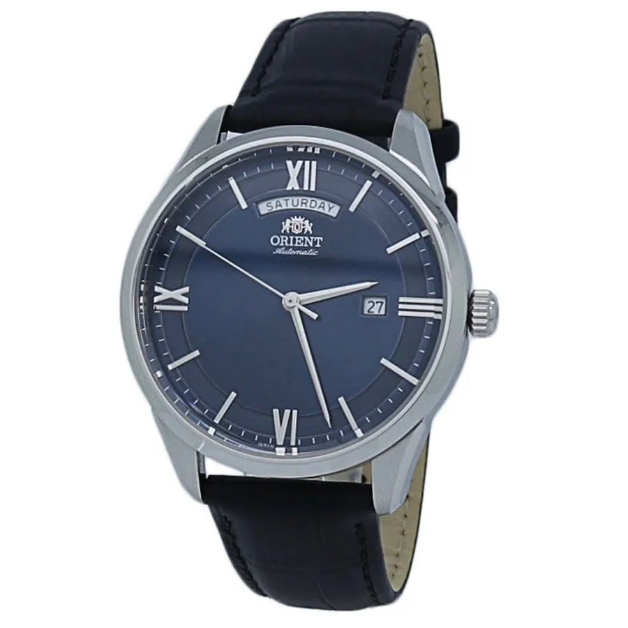 Orient современные мужские автоматические часы RA AX0007L0HB синий циферблат с кожаным