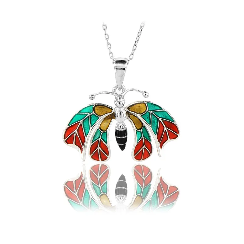 Butterfly Necklace 925 Sterling Silver Colorful Nature Charm Bridesmade Nature Lover Gift
Butterfly Necklace 925 Sterling Silver Colorful Nature Charm Bridesmade Nature Lover Gift