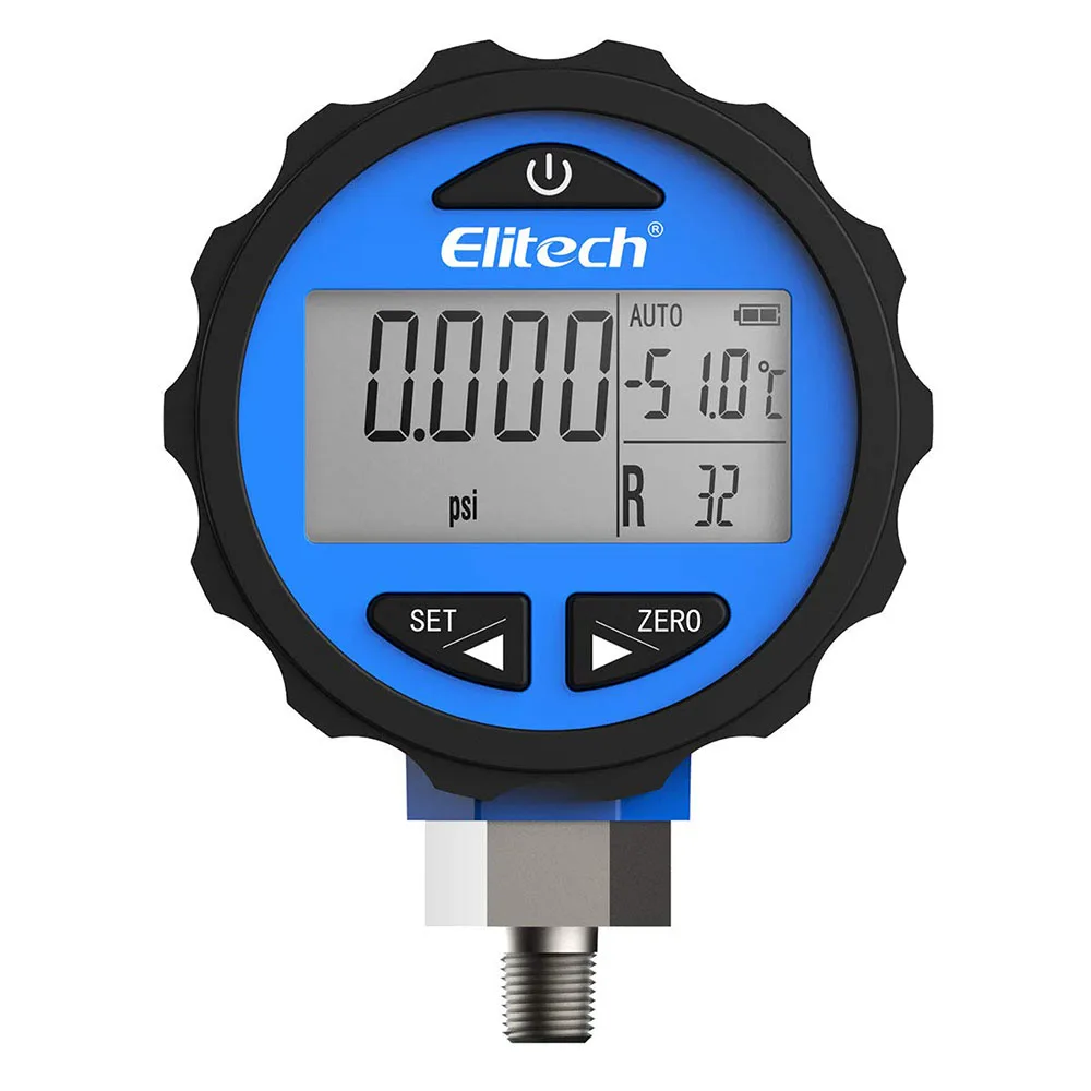 Цифровой манометр Elitech PG-30Pro Blue охлаждение HVAC для 87 + холодильных устройств с