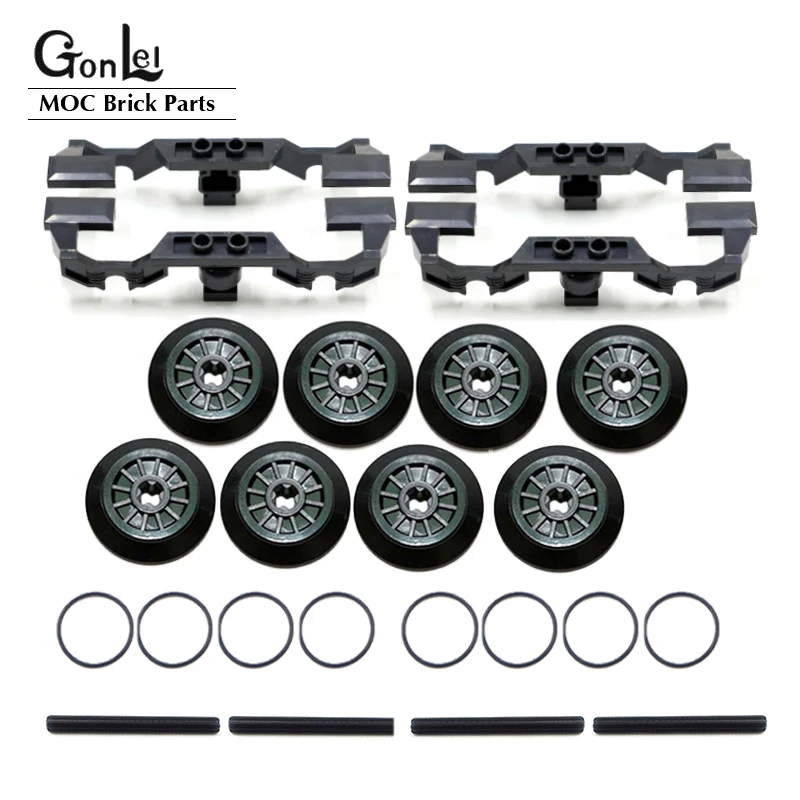 16Pcs/set Parts 2871 7999 3706 Train Wheel Frames +Wheels+ Axle Set MOC Building Block DIY Toys fit for 10254 City Train
16Pcs/set Parts 2871 7999 3706 Train Wheel Frames +Wheels+ Axle Set MOC Building Block DIY Toys fit for 10254 City Train