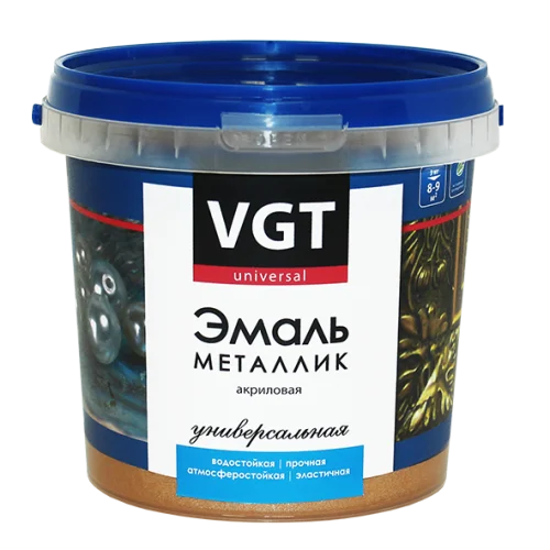 VGT ВД-АК-1179 МЕТАЛЛИК эмаль акриловая универсальная серебро (1кг) | Автомобили и