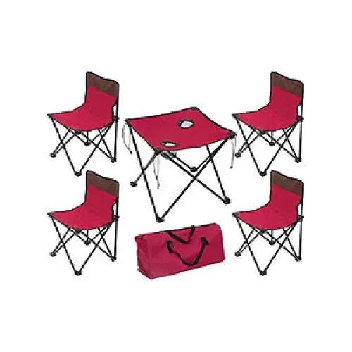 Комплект мебели для пикника ECOS TD-10 т.вишневый стол+4стула |