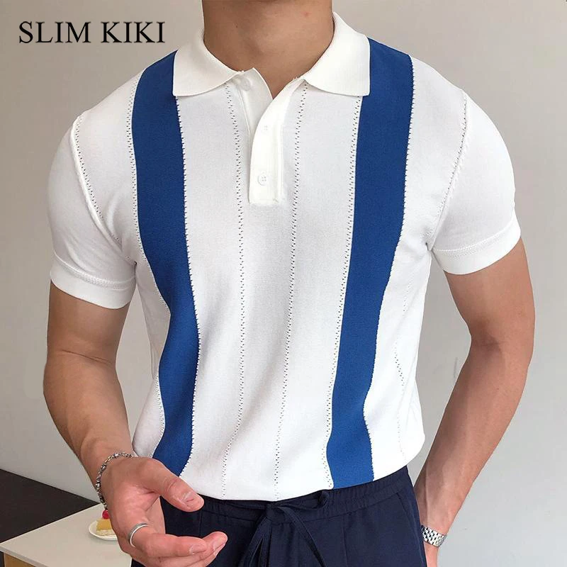 Men's Polo Shirts Vintage Striped Lightweight Knitting Golf Shirts Short Sleeve Casual Polo t shirt For Men Summer Clothes Polos
Men's Polo Shirts Vintage Striped Lightweight Knitting Golf Shirts Short Sleeve Casual Polo t shirt For Men Summer Clothes Polos