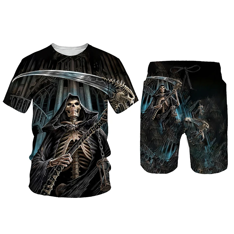 Horror Skulls Summer 3D Printed Men's T-shirt Shorts Set Men's Sportswear Tracksuit O Neck Short Sleeve Men's Clothing Suit
Horror Skulls Summer 3D Printed Men's T-shirt Shorts Set Men's Sportswear Tracksuit O Neck Short Sleeve Men's Clothing Suit