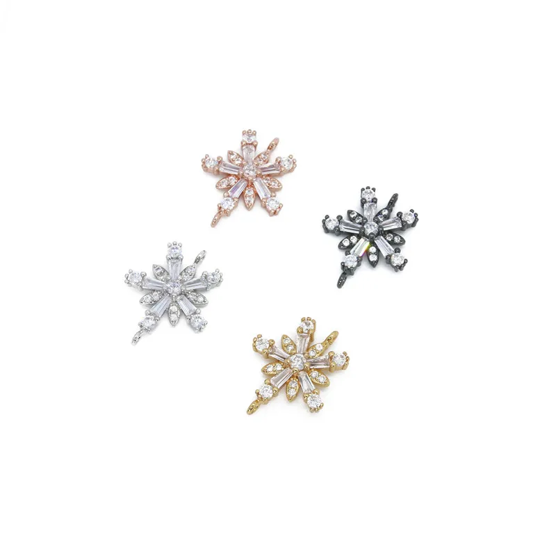 Brass Micro Pave Cubic Zirconia Connector Charms Links Snowflake 15x20mm Findings For Making Necklace
Brass Micro Pave Cubic Zirconia Connector Charms Links Snowflake 15x20mm Findings For Making Necklace