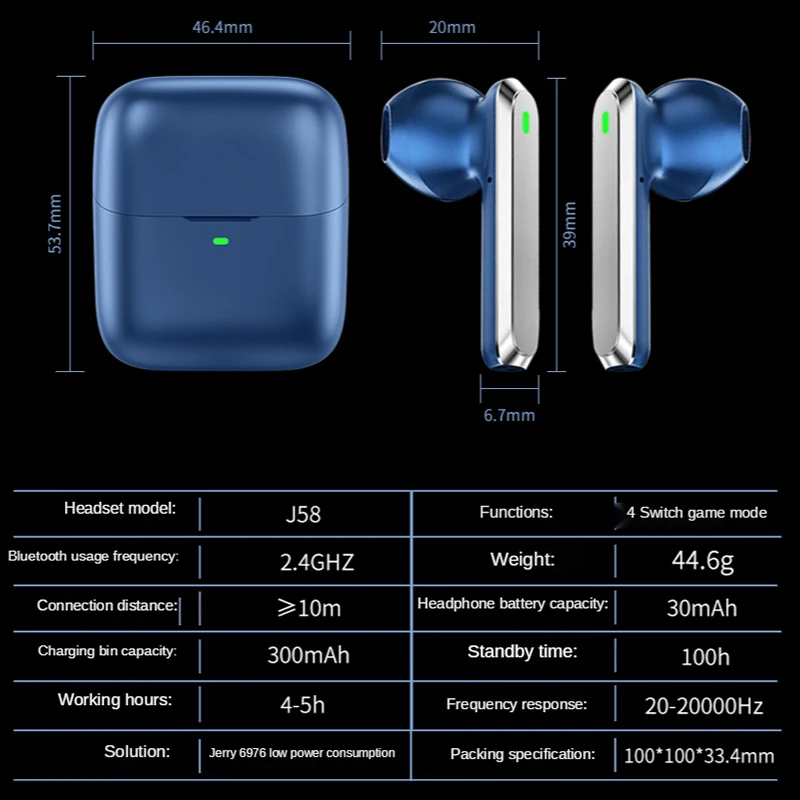 TWS Wireless Bluetooth Headphones 5.0 Sports Music Headphones with Microphone and Touch Function Waterproof HIFI Stereo Earplugs
TWS Wireless Bluetooth Headphones 5.0 Sports Music Headphones with Microphone and Touch Function Waterproof HIFI Stereo Earplugs