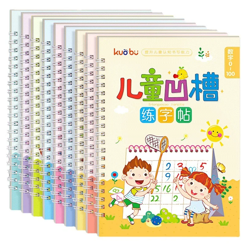 9Books/Kindergarten Preschool Children's Calligraphy Practice Note Pinyin Alphabet Chinese Characters Numbers Red Traced Edition
9Books/Kindergarten Preschool Children's Calligraphy Practice Note Pinyin Alphabet Chinese Characters Numbers Red Traced Edition