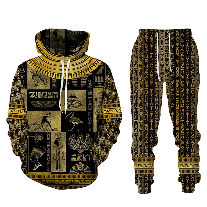 Egyptian Elements 3D Printing Men's Pocket Hoodie Sportswear Trousers Fashion Two-piece Creative Pattern
Egyptian Elements 3D Printing Men's Pocket Hoodie Sportswear Trousers Fashion Two-piece Creative Pattern
