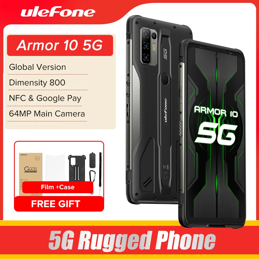 

Ulefone Armor 10 5G Rugged Mobile Phone 8GB +128GB Android Waterproof Smartphone/IP68 IP69K/ 6.67"/64MP Camera Mobile Phones NFC