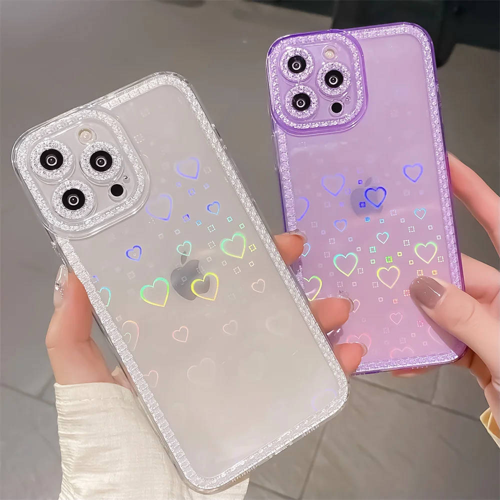 Laser Transparent Love Heart Phone Case For iPhone 12 11 Pro 13 Pro Max X XR XS Max 7 8 Plus SE 2020 Soft TPU Back Cover
Laser Transparent Love Heart Phone Case For iPhone 12 11 Pro 13 Pro Max X XR XS Max 7 8 Plus SE 2020 Soft TPU Back Cover