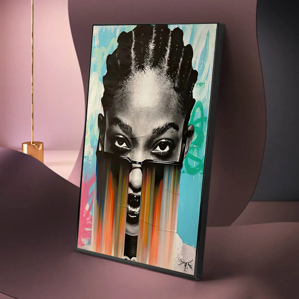New Graffiti African Beauty Personalized Glasses Canvas Painting Posters Prints Wall Art Pictures for Living Room Decor Cuadros
New Graffiti African Beauty Personalized Glasses Canvas Painting Posters Prints Wall Art Pictures for Living Room Decor Cuadros