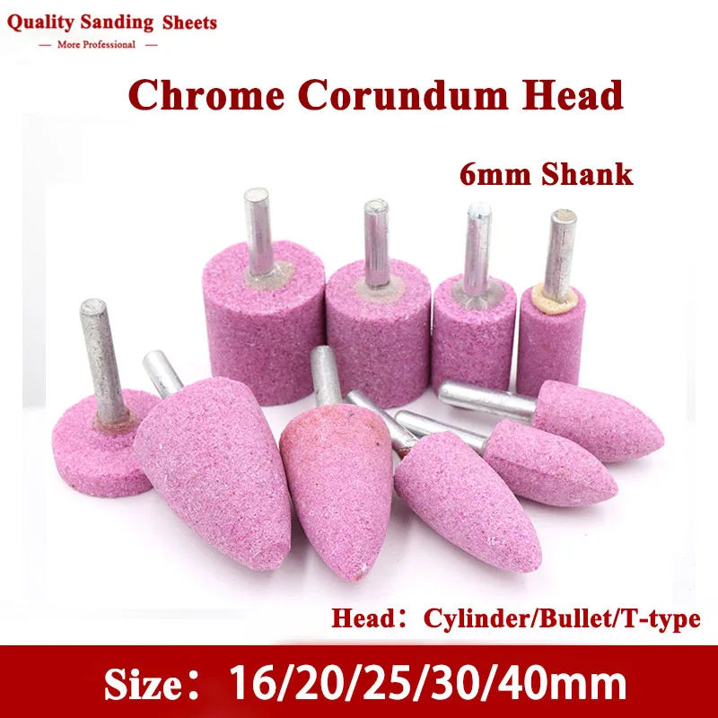 6mm Shank Ceramic Chrome Corundum Grinding Head Pink 16-40mm Abrasive Mounted Stone For Rotary Tools Grinding Wheel Head Polish
6mm Shank Ceramic Chrome Corundum Grinding Head Pink 16-40mm Abrasive Mounted Stone For Rotary Tools Grinding Wheel Head Polish