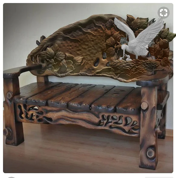 Bench with carved back AIST cnc stl model vector files artcam 3d STL for CNC milling machine cutting relie | Мебель