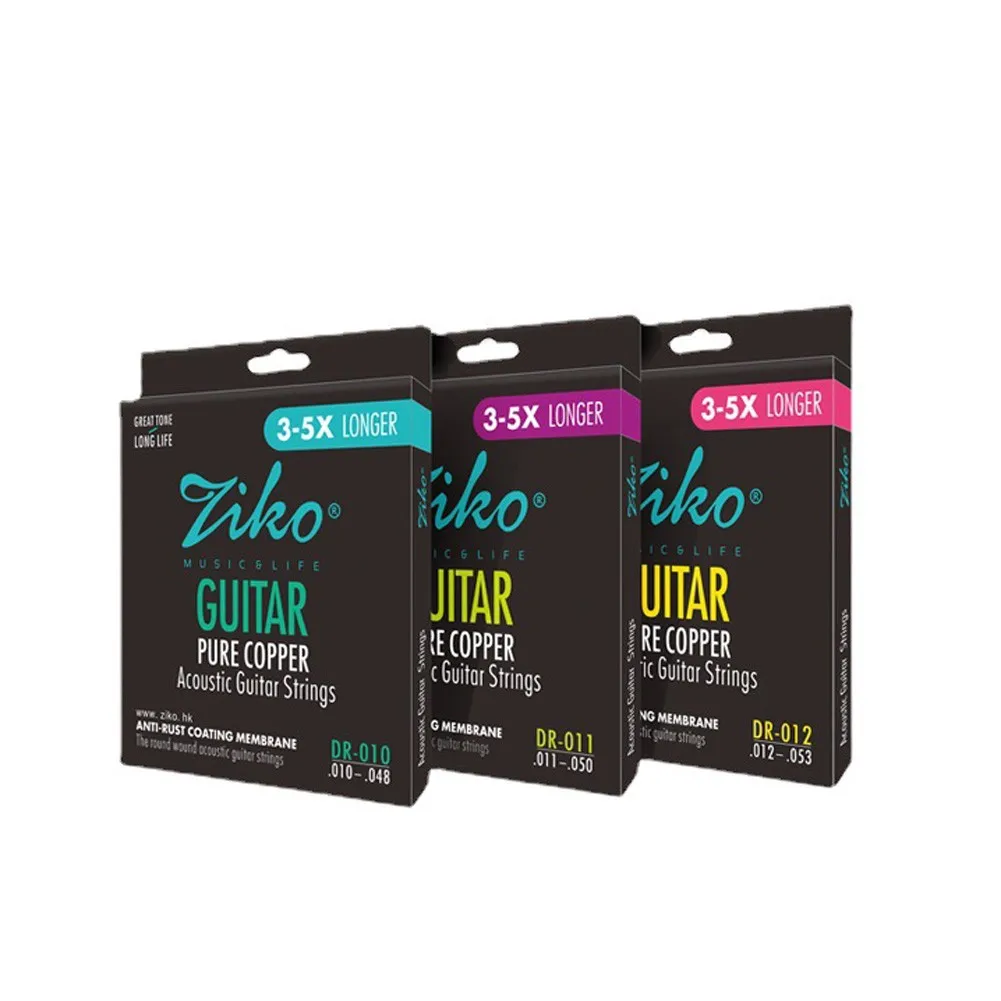 ZIKO DR-010 011 012 Acoustic Guitar String Pure Copper Anti-rust Coating Guitar String Guitar String Coating Folk Accessories
ZIKO DR-010 011 012 Acoustic Guitar String Pure Copper Anti-rust Coating Guitar String Guitar String Coating Folk Accessories