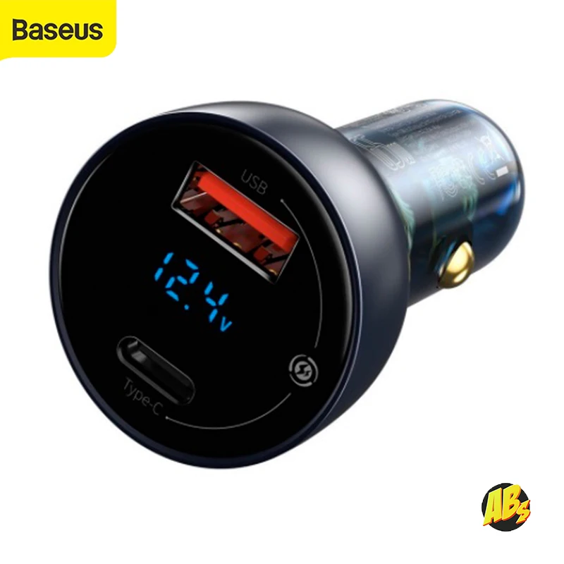 Baseus автомобильный зарядный адаптер CCKX-C0G USB A + Type C QC 4.0 3.0 PD 65Вт 5А быстрая зарядка