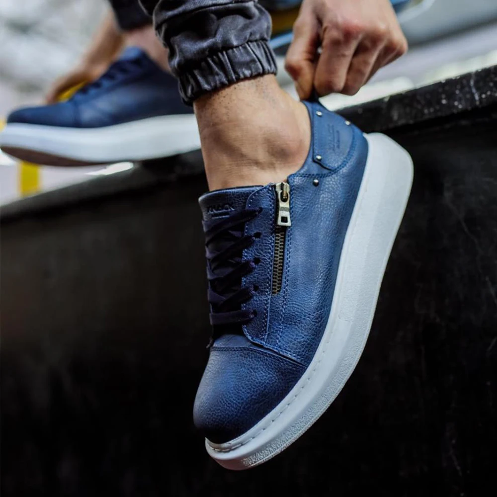 Knack Men's Casual Shoes Navy Blue (White Sole) Lace-Up Zipper Closure Stitched High Sole Patterned Artificial Leather Summer Autumn Season Stylish Walking Wedding Sneakers canvas shoes men free shipping shoes 555
Knack Men's Casual Shoes Navy Blue (White Sole) Lace-Up Zipper Closure Stitched High Sole Patterned Artificial Leather Summer Autumn Season Stylish Walking Wedding Sneakers canvas shoes men free shipping shoes 555