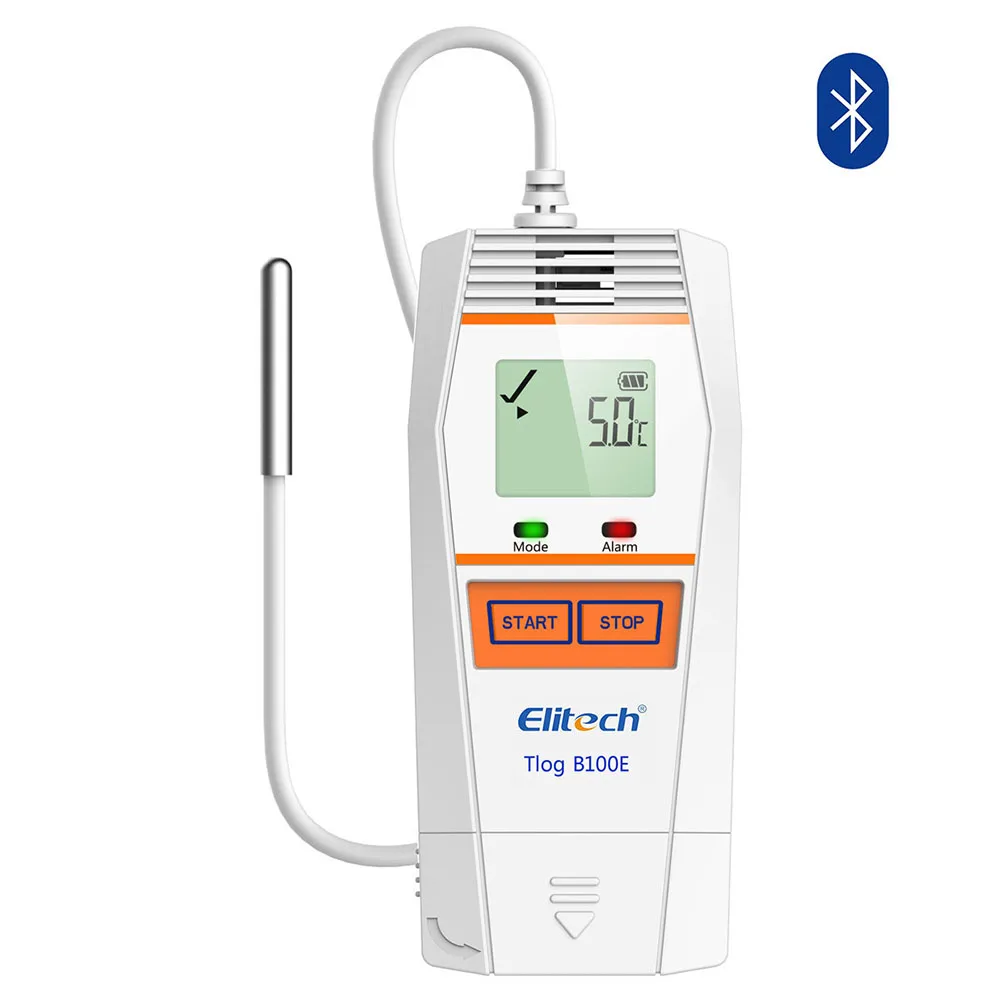 Elitech Tlog B100E Temperature Data Logger Wireless Reusable PDF Report External Sensor 32000 Points
Elitech Tlog B100E Temperature Data Logger Wireless Reusable PDF Report External Sensor 32000 Points