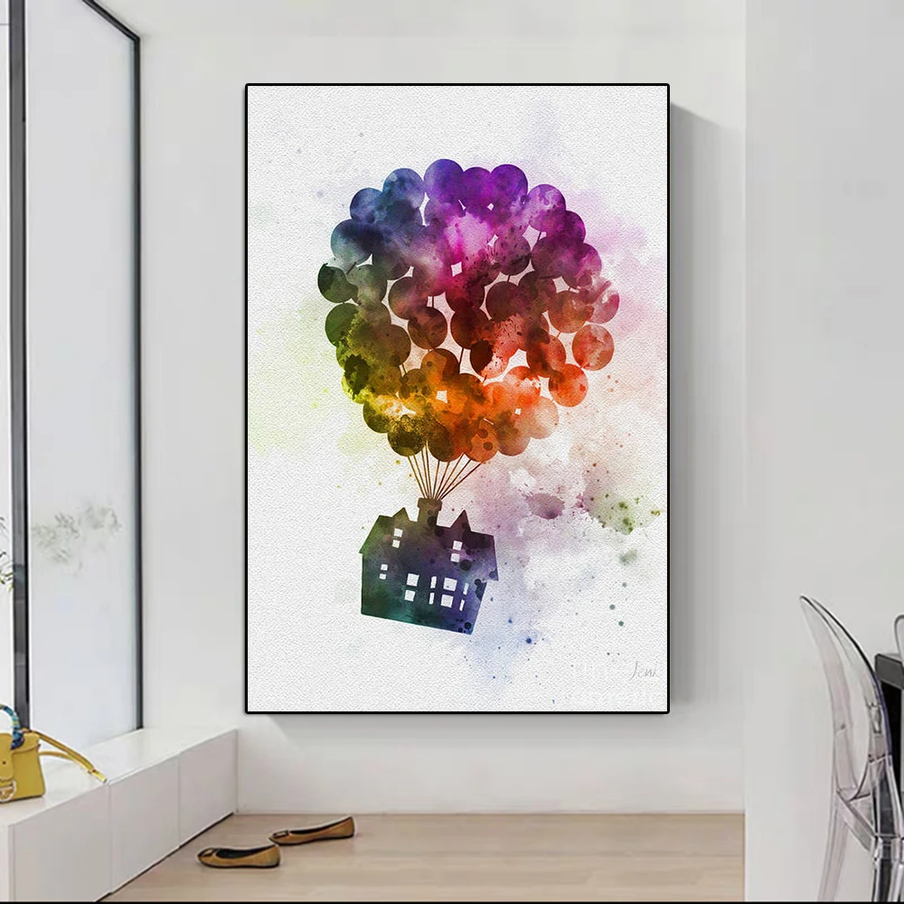 Disney Pixar Classic Cartoon Anime Up Canvas Painting Flying House Watercolor Poster Print Wall Art Living Room Home Decoration
Disney Pixar Classic Cartoon Anime Up Canvas Painting Flying House Watercolor Poster Print Wall Art Living Room Home Decoration