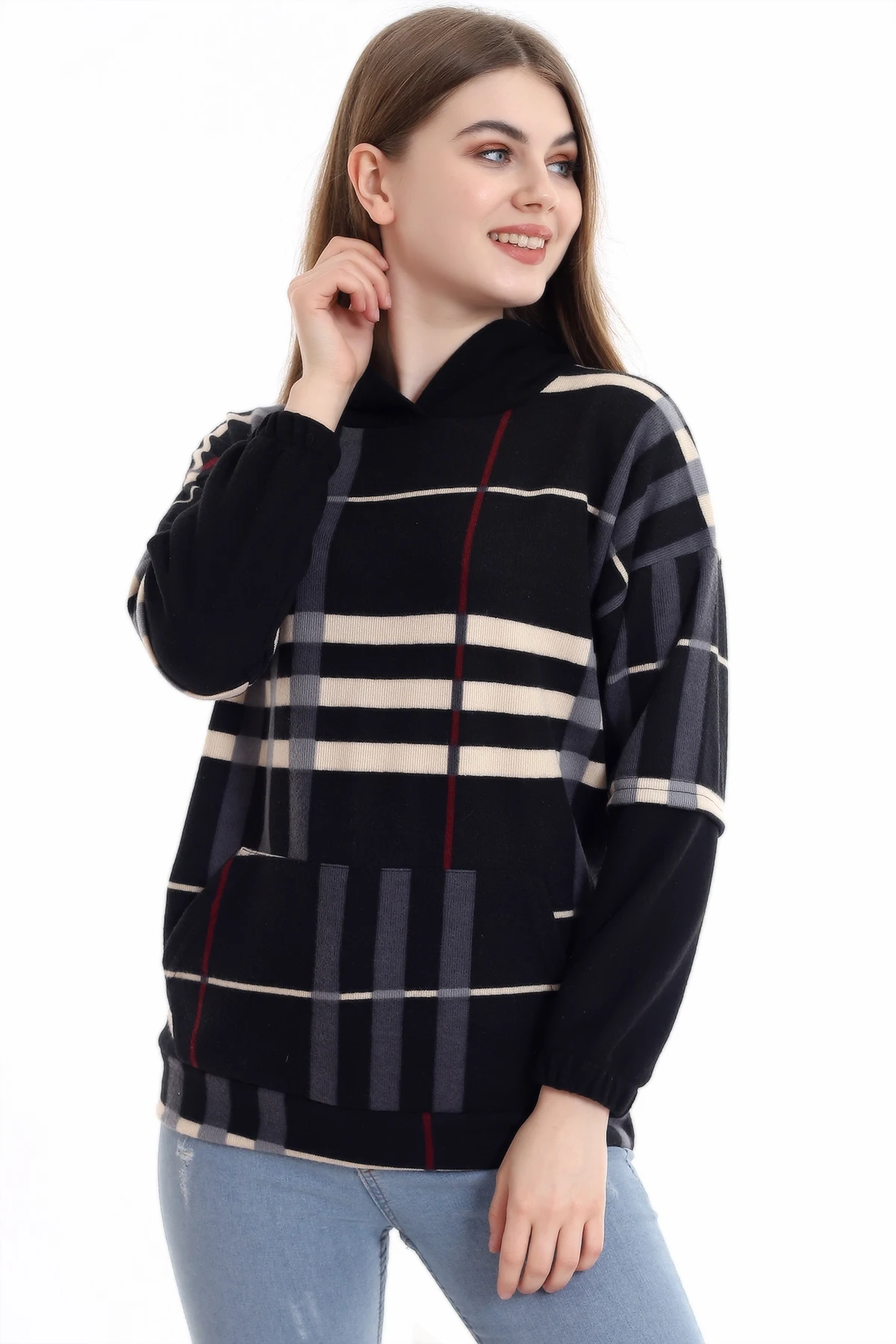 Hooded Female Sweatshirts 2021 Fashion Autumn Winter Season Woman Casual Sweat Striped Cotton Colored Elegant Sweater for Women
Hooded Female Sweatshirts 2021 Fashion Autumn Winter Season Woman Casual Sweat Striped Cotton Colored Elegant Sweater for Women