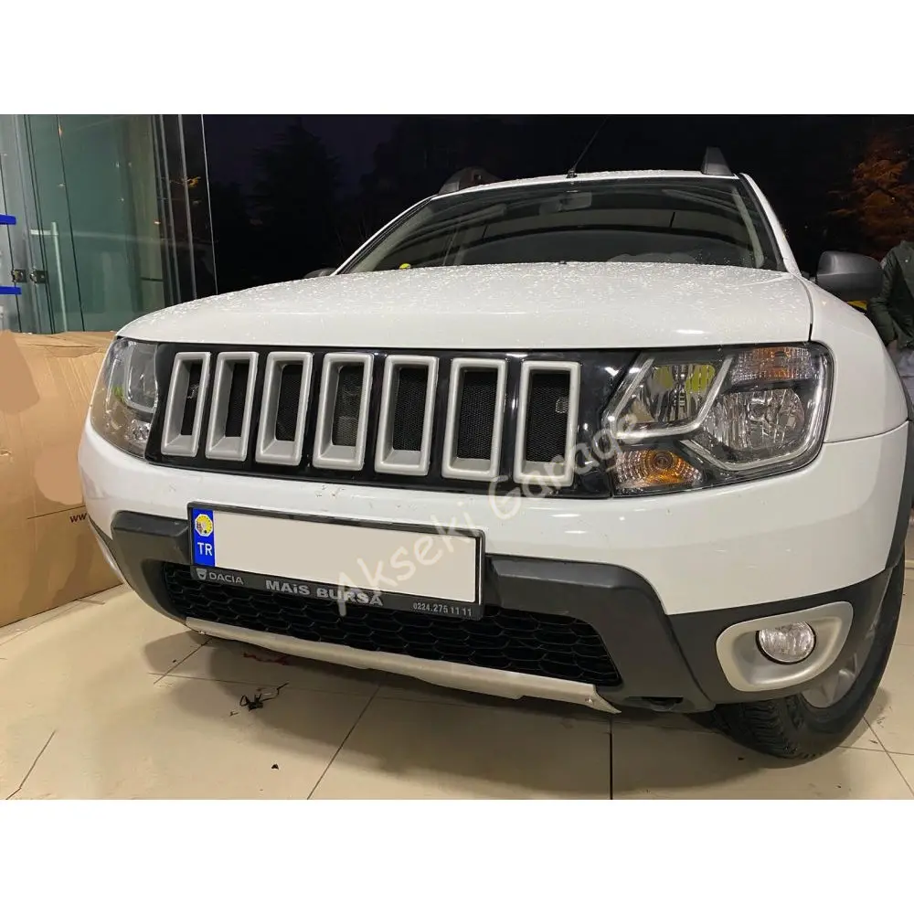 

Front Grill Dacia Duster Front Bumper Jeep Style 2009-2017-Auto styling flap spoiler car accessories modified extension