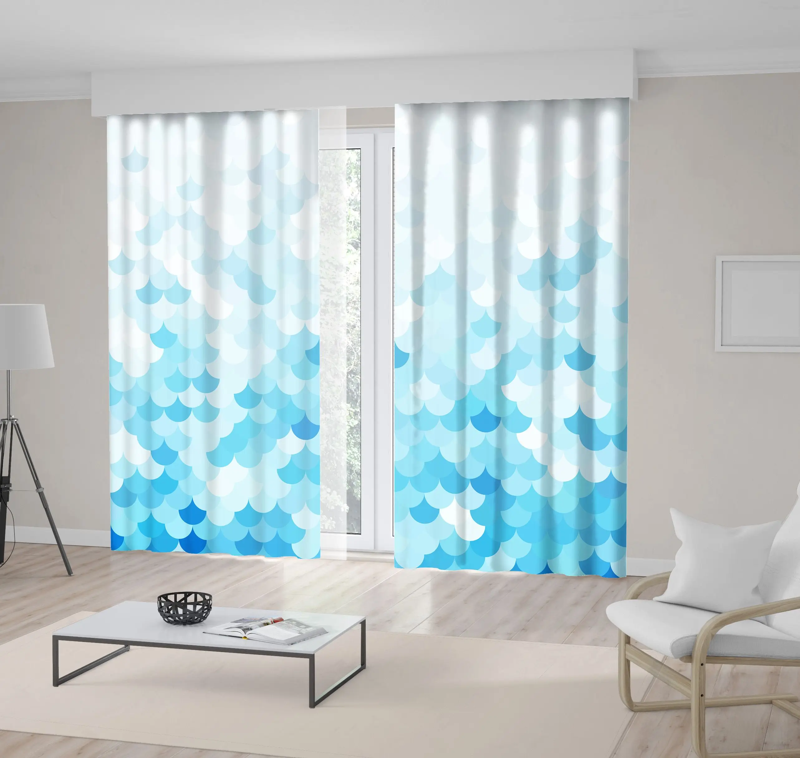 Curtain Fish Scales Pattern Ocean Animal Wild Nature Geometric Bright Colored Artwork Blue White
Curtain Fish Scales Pattern Ocean Animal Wild Nature Geometric Bright Colored Artwork Blue White