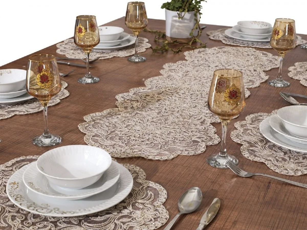 Luxury Embroidered On Tulle Table Runner Set 6, 8, 12 Persons Modern Home Tablecloth Tableware Dining Decor Wedding Table Decor
Luxury Embroidered On Tulle Table Runner Set 6, 8, 12 Persons Modern Home Tablecloth Tableware Dining Decor Wedding Table Decor