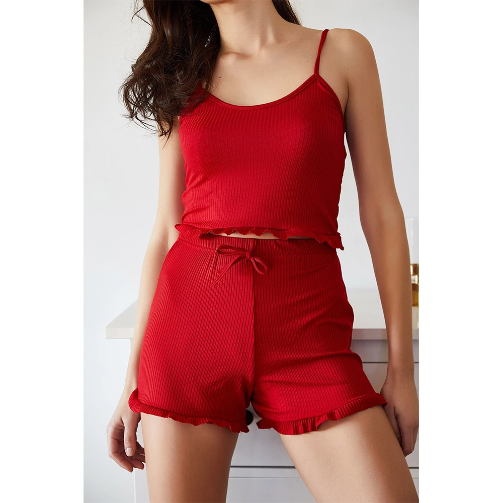 New 2021 Women's Pajamas Short Sleeve and Shorts Ladies Pajamas Set Female Pure Full Cotton Pajamas Pajamas Suit Homewear For Women Elastic Waist Spring Autumn Winter Summer Slim Comfortable Different Multicolor Casual
New 2021 Women's Pajamas Short Sleeve and Shorts Ladies Pajamas Set Female Pure Full Cotton Pajamas Pajamas Suit Homewear For Women Elastic Waist Spring Autumn Winter Summer Slim Comfortable Different Multicolor Casual