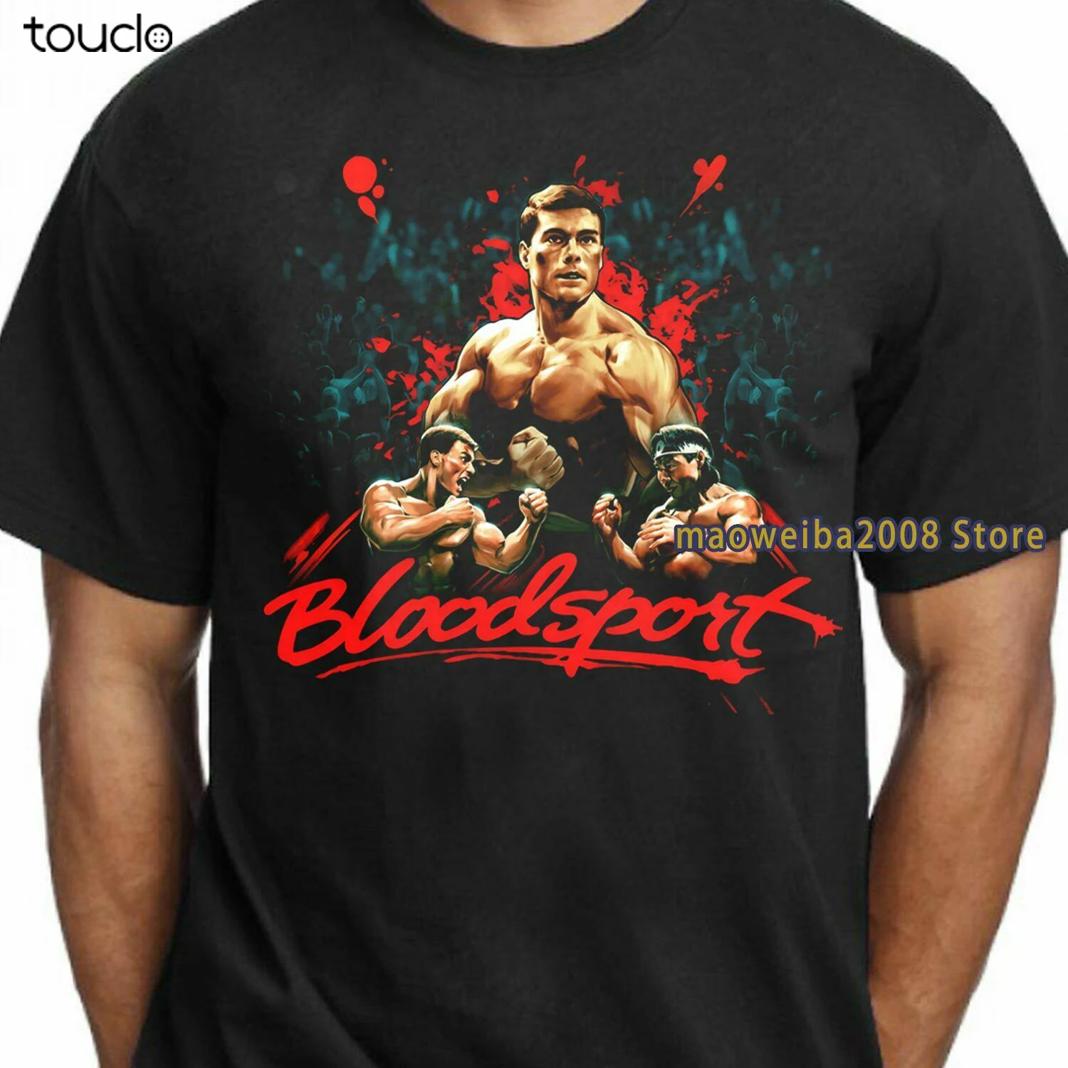 Спортивная футболка Kung Fu 1988s Jean Claude Van Damme Мужская Черная | одежда