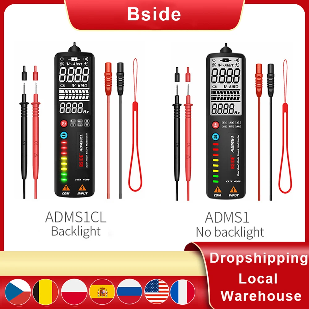 Умный Цифровой мультиметр BSIDE ADMS1 ADMS1CL, измеритель напряжения и сопротивления с ЖК-дисплеем и скрытым проводом
Умный Цифровой мультиметр BSIDE ADMS1 ADMS1CL, измеритель напряжения и сопротивления с ЖК-дисплеем и скрытым проводом