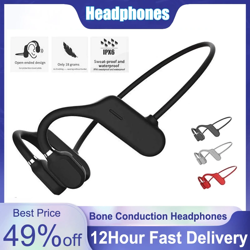 Bone Conduction Headphones Bluetooth Wireless Waterproof Comfortable Wear Open Ear Hook Light Weight Not In-ear Sports Earphones
Bone Conduction Headphones Bluetooth Wireless Waterproof Comfortable Wear Open Ear Hook Light Weight Not In-ear Sports Earphones