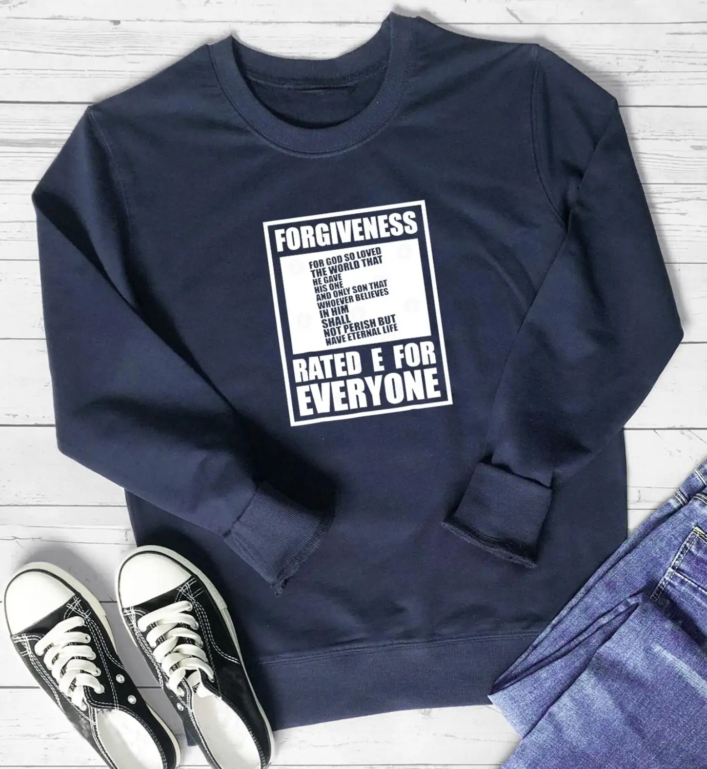 Jesus rated e for everyone forgiveness sweatshirt Unisex Pure cotton casual hipster religion Christianity vintage pullovers tops
Jesus rated e for everyone forgiveness sweatshirt Unisex Pure cotton casual hipster religion Christianity vintage pullovers tops