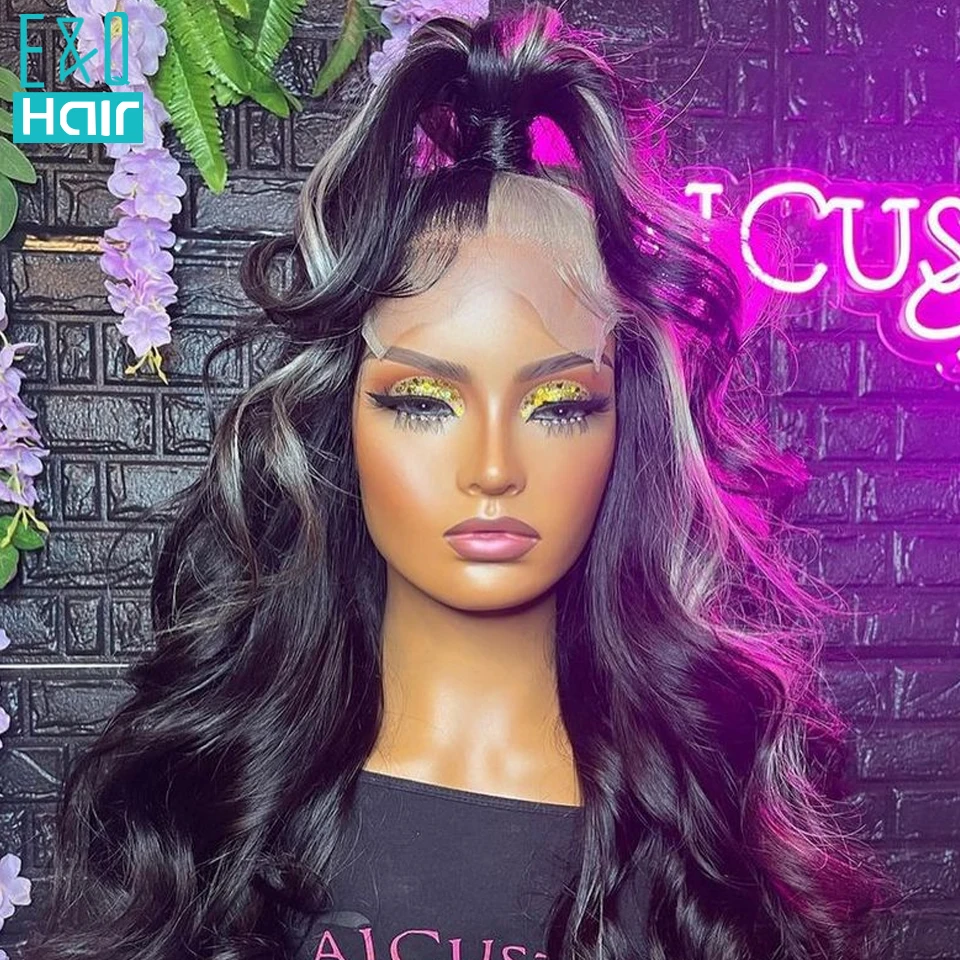 #60 Grey Platinum Blonde Highlight Colored Body Wave Lace Frontal Wig Brazilian Remy Straight Hair Wigs For Women Human Hair
#60 Grey Platinum Blonde Highlight Colored Body Wave Lace Frontal Wig Brazilian Remy Straight Hair Wigs For Women Human Hair