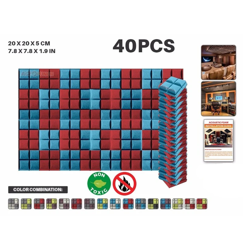 Arrowzoom 20 x 20 x 5 cm (7.8 x 7.8 x 1.9 in) Hemisphere Grid Studio Tile Acoustic Panel Sound Proofing Foam 40 pcs Set KK1040
Arrowzoom 20 x 20 x 5 cm (7.8 x 7.8 x 1.9 in) Hemisphere Grid Studio Tile Acoustic Panel Sound Proofing Foam 40 pcs Set KK1040