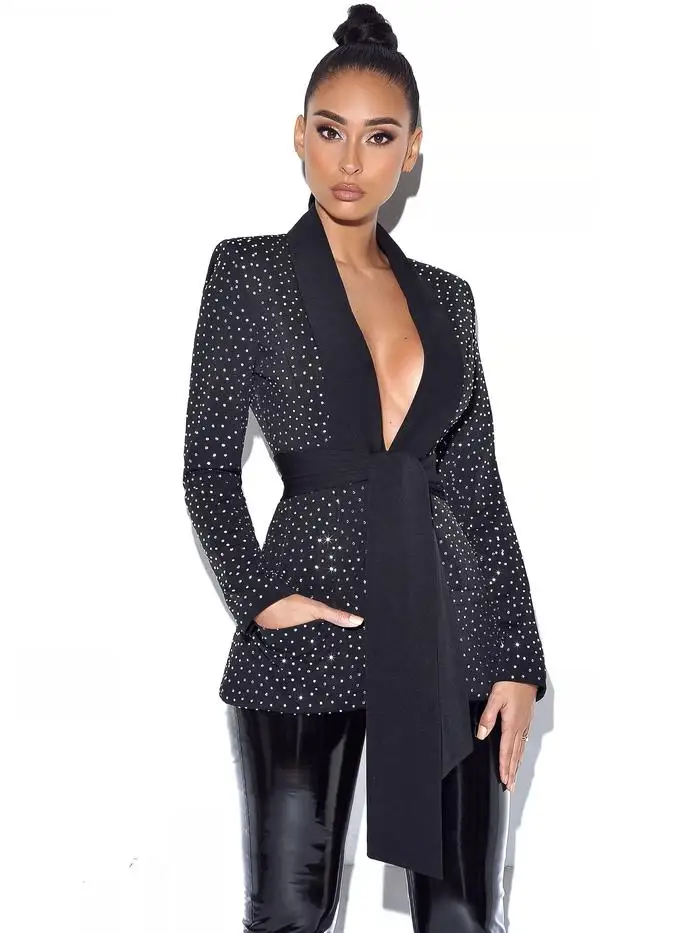 Babatique Winter Sexy Long Sleeve Black Beading Women Coat 2021 High Street Celebrity Designer Party Jacket
Babatique Winter Sexy Long Sleeve Black Beading Women Coat 2021 High Street Celebrity Designer Party Jacket