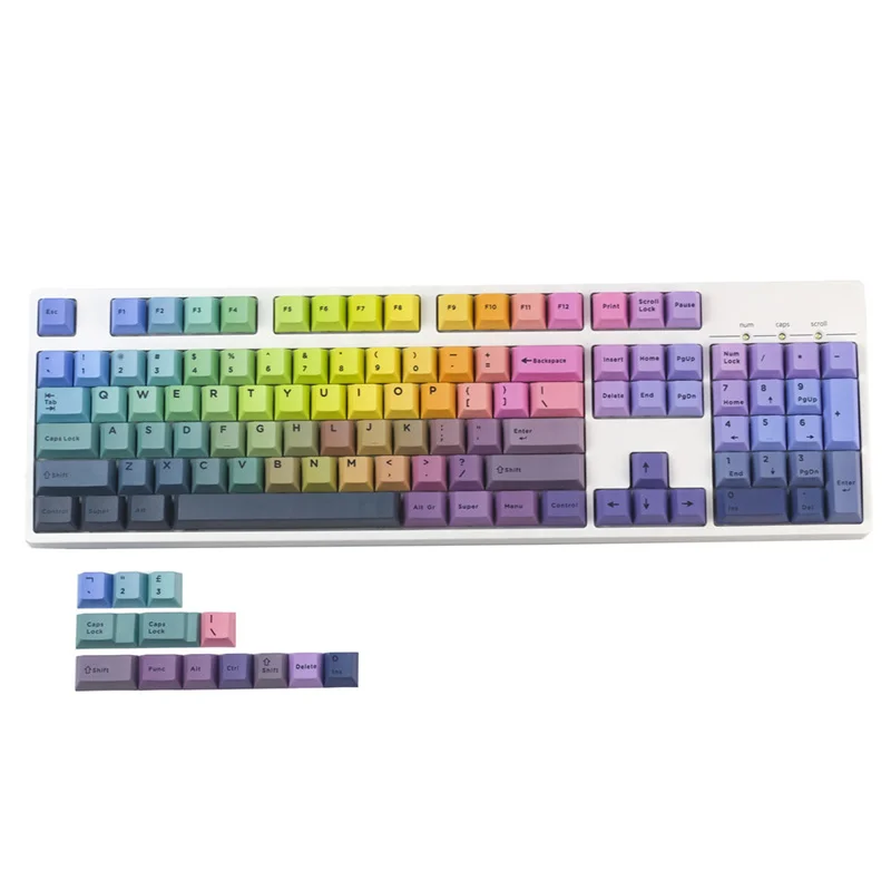 Механическая клавиатура Aurora Keycap PBT с сублимационной печатью, с вишневым профилем, красные, синие, фиолетовые, Zen Master Keycaps
Механическая клавиатура Aurora Keycap PBT с сублимационной печатью, с вишневым профилем, красные, синие, фиолетовые, Zen Master Keycaps
