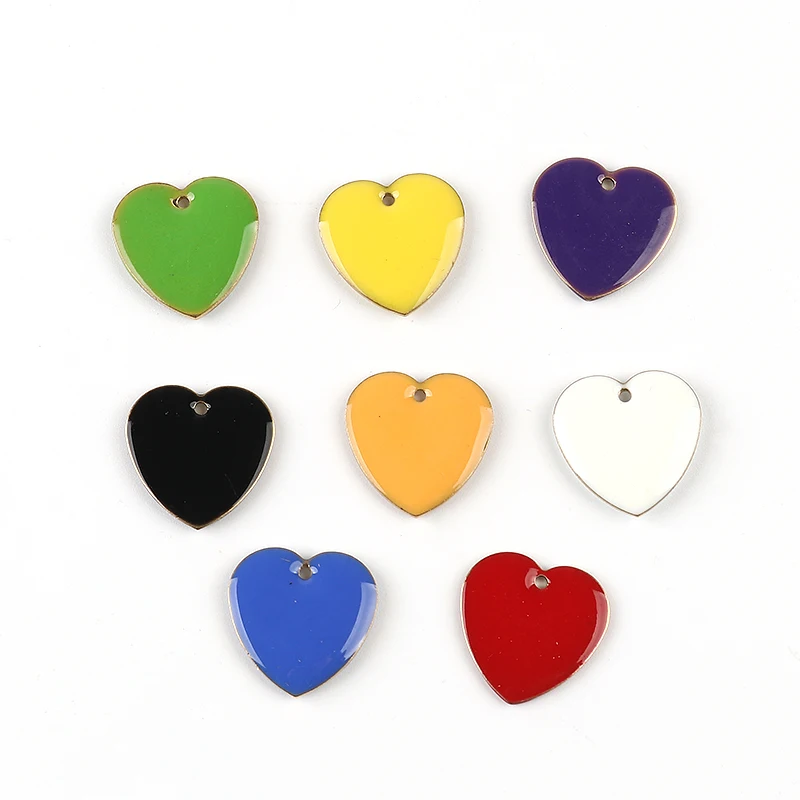 10 Pcs Heart Enamel Pendants Copper Enamelled Double Sided Sequins Charms Unplated 16*16mm For DIY Earring Jewelry Makings
10 Pcs Heart Enamel Pendants Copper Enamelled Double Sided Sequins Charms Unplated 16*16mm For DIY Earring Jewelry Makings