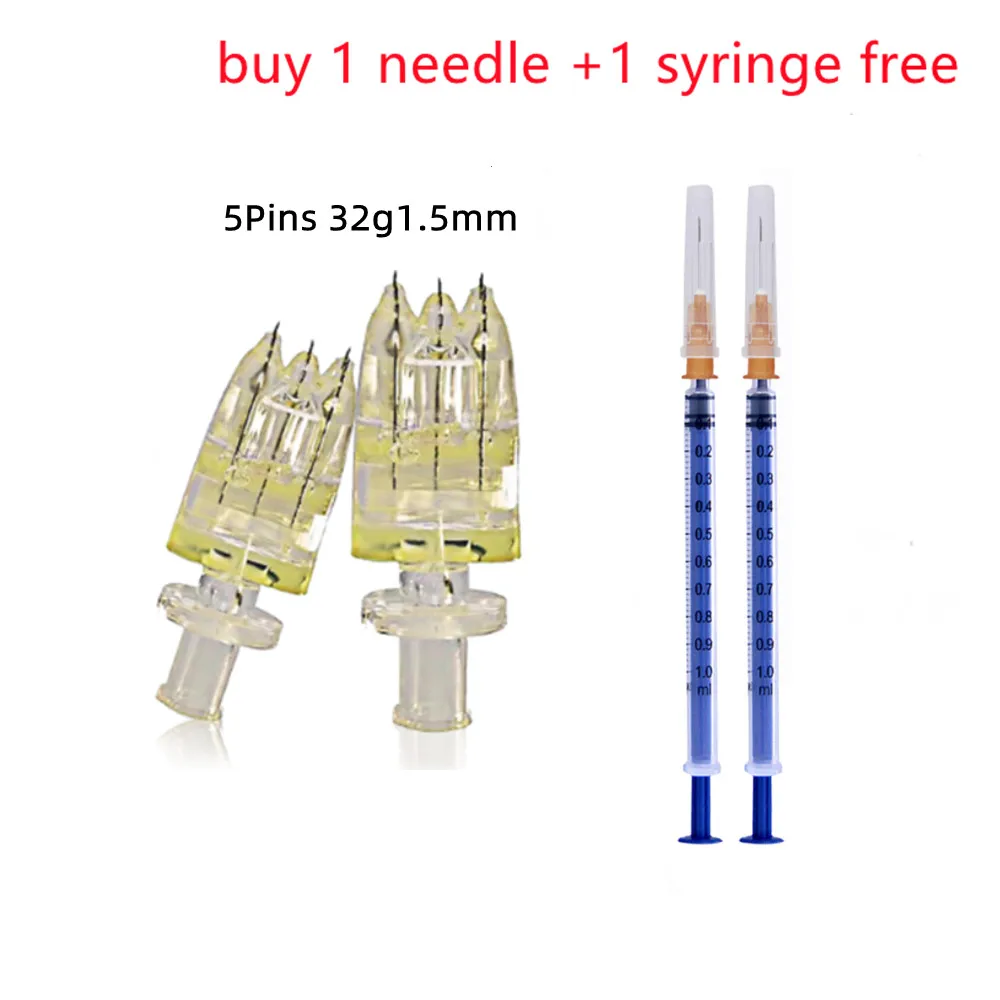 

Free Shipping Free Syringe Crystal Multi Needle 5 Pins 4 Pins 3 pins Injection Mesotherapy Replaced Micro Needle Meso Nano Needl