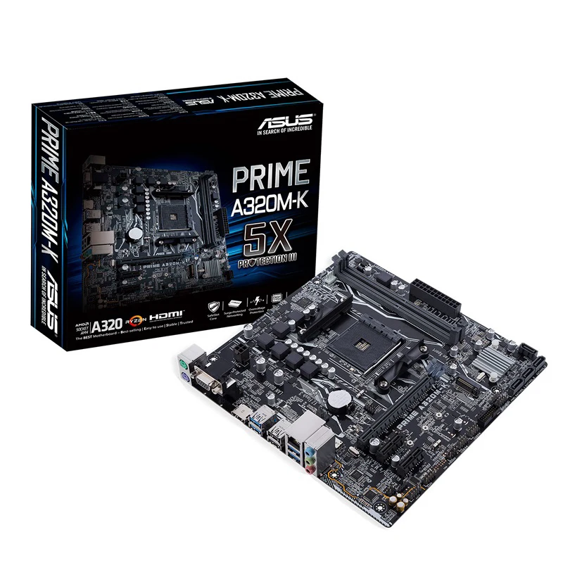 ASUS Original PRIME A320M-K системная плата AMD SOCKET AM4 DDR4 3200MHZ HDMI VGA SATA 6 ГБ/сек. USB3.1 ATX
ASUS Original PRIME A320M-K системная плата AMD SOCKET AM4 DDR4 3200MHZ HDMI VGA SATA 6 ГБ/сек. USB3.1 ATX
