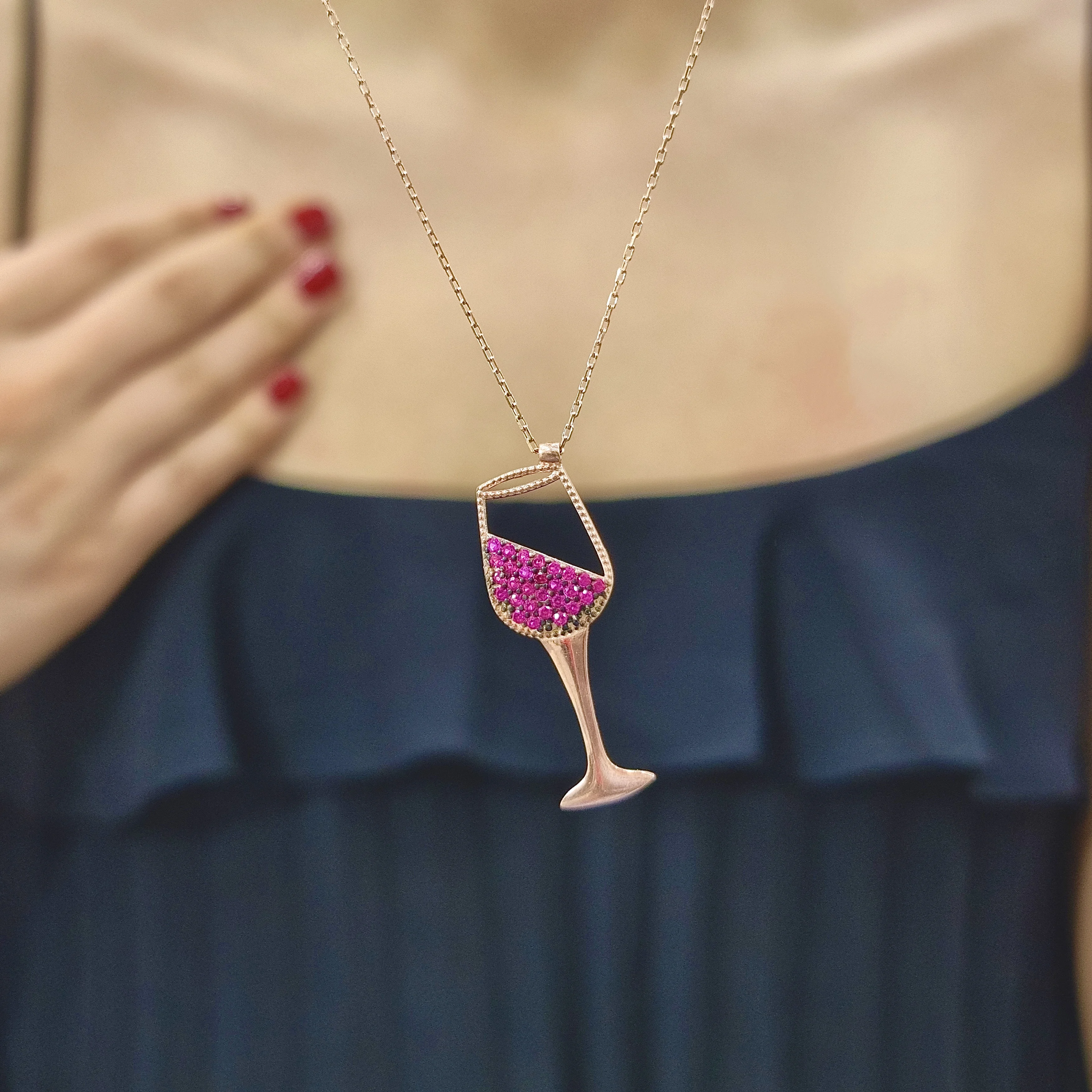 Wineglass 925 Sterling Silver, Gold, Rose Plated Zircon Necklace For Women Girls Handmade Fashion Jewelry Elegant Minimalist
Wineglass 925 Sterling Silver, Gold, Rose Plated Zircon Necklace For Women Girls Handmade Fashion Jewelry Elegant Minimalist