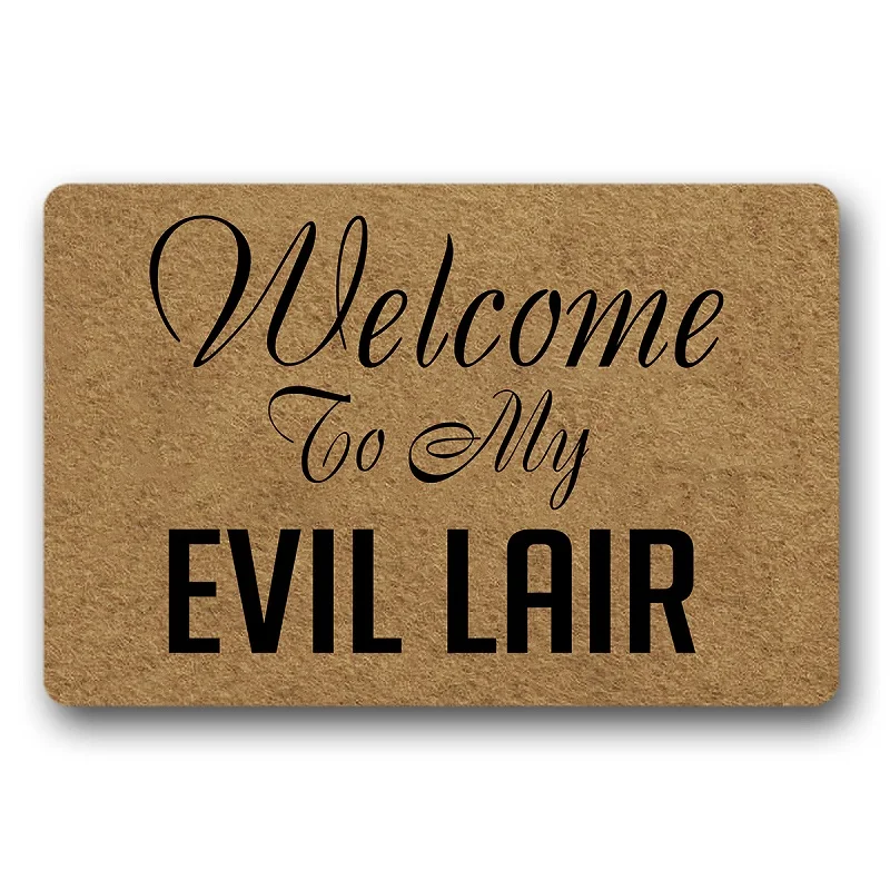 Doormat Welcome to My Evil Lair Door Mat Rubber Non-Slip Entrance Rug Floor Mat Balcony Mat
Doormat Welcome to My Evil Lair Door Mat Rubber Non-Slip Entrance Rug Floor Mat Balcony Mat
