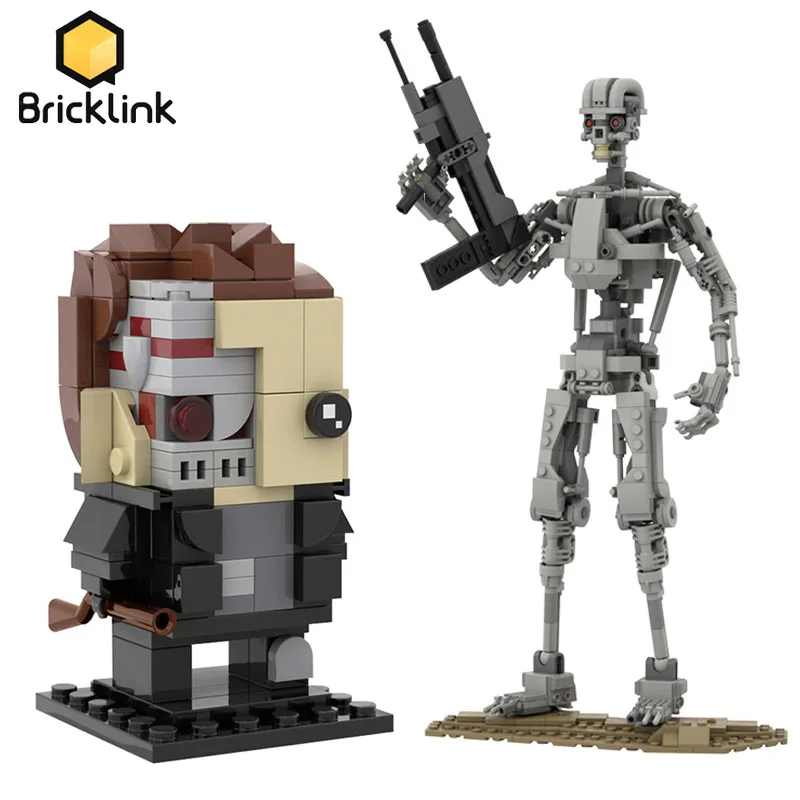 Bricklink Ideas Schwarzenegger Movie T-800 Terminator Robot Anime Figures Brickheadz MOC Building Blocks Toys For Children Gift
Bricklink Ideas Schwarzenegger Movie T-800 Terminator Robot Anime Figures Brickheadz MOC Building Blocks Toys For Children Gift