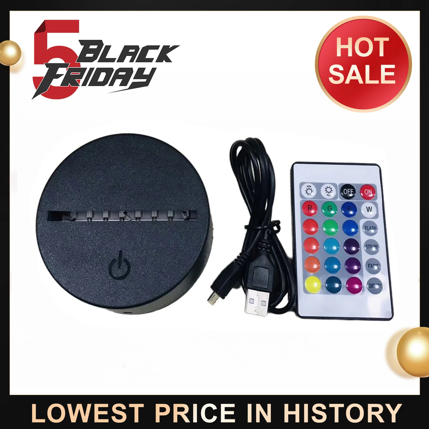 Acrylic 3D LED Lamp Base Table Night Light Base LED 7 Color-Adjust ABS USB Remote Control Lighting Home Bedroom Lamp
Acrylic 3D LED Lamp Base Table Night Light Base LED 7 Color-Adjust ABS USB Remote Control Lighting Home Bedroom Lamp